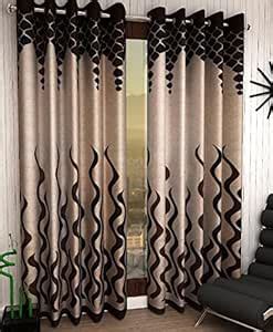 Buy Home Sizzler Polyester Door Curtain- 8 feet, Brown (2 Pieces ...