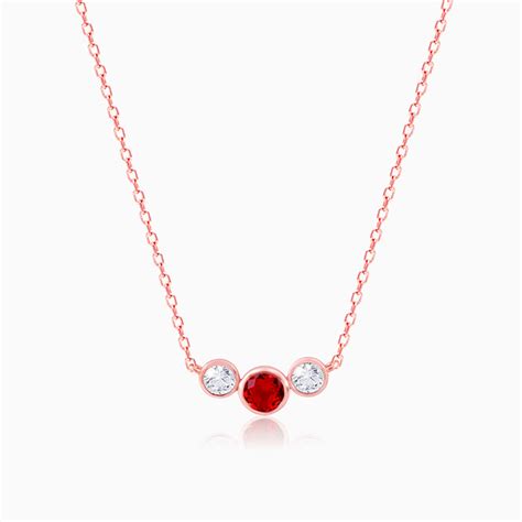 Rose Gold Scarlet Trio Necklace – GIVA Jewellery
