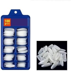 SEINON’S Artificial Nails Set Acrylic Fake false Nails Set White ...