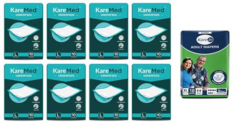 Kare Med Underpads Large,Size 60 x 90cm,80 Pcs & Classic Adult Diapers ...