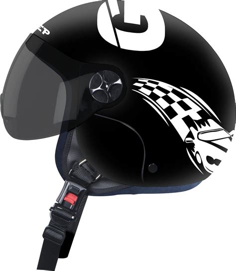 Studds Marshall D1 Open Face Helmet Helmet (Boy's, White Blue, XS ...