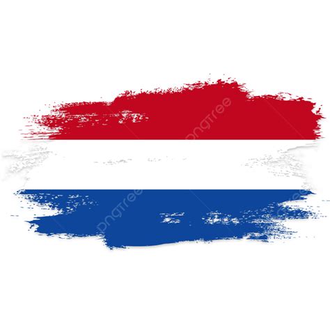 Netherlands Flag Transparent Watercolor Painted Brush Clipart ...
