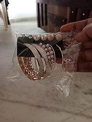 Yellow Chimes Hoop Earrings for Women Combo of 12 Pairs Stud Earrings ...