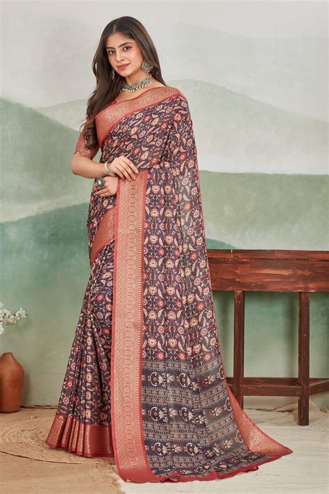 Premium Khaadi Jute Soft Silk Sarees – Mysore Pattu