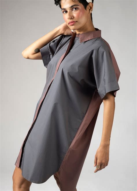 Buy No Nasties Nightshade Brown Shirt Dress Organic Cotton Summer Dress ...