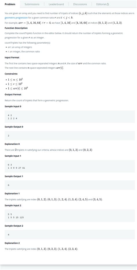 Image result for Count Triplets HackerRank Solution Java