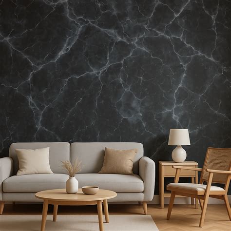 MOREMOTION Black HD Marble Type wallpaper for Kitchen Adhesive (300 ml