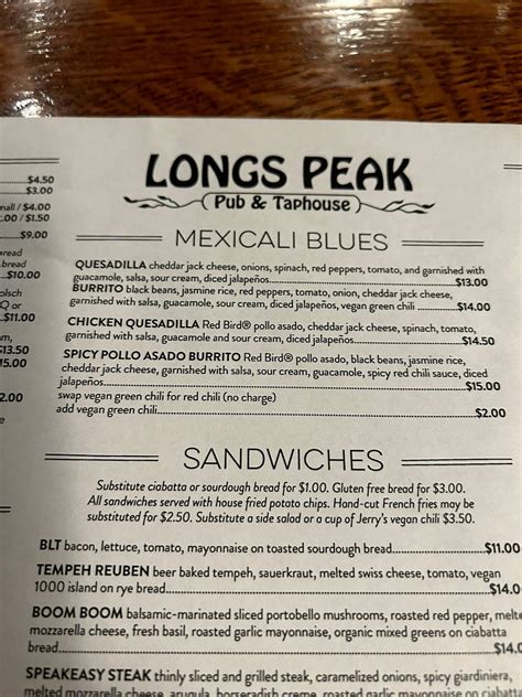 LONGS PEAK PUB & TAPHOUSE, Longmont - Menu, Prices & Restaurant Reviews ...