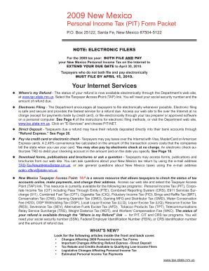 Fillable Online Personal Income Tax (PIT) Form Packet Fax Email Print ...