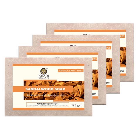 Buy Khadi Organic Sandalwood Soap 125g - Natural, Handmade, and ...