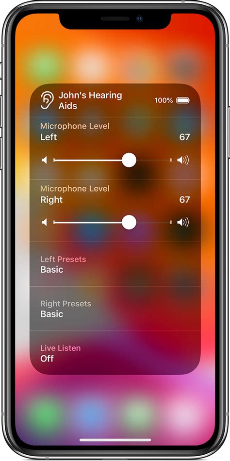 Use Live Listen with Made for iPhone hearing aids - Apple Support (IN)