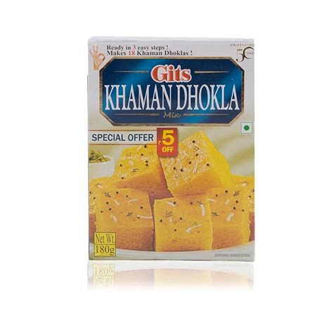 Gits Instant Mix - Khaman Dhokla, 180g Carton : Amazon.in: Grocery ...