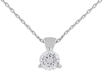 VOYLLA 925 Sterling Silver American Diamond CZ Single Stone Pendant ...