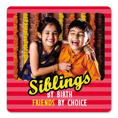 Buy exciting Lives Siblings Personalized Photo Fridge Magnet - Gift for ...