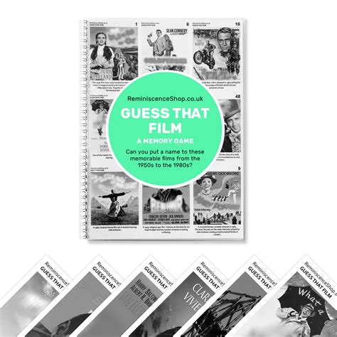 Guess That Film Memory Game Activity Cards Book for UK Seniors and Eld ...