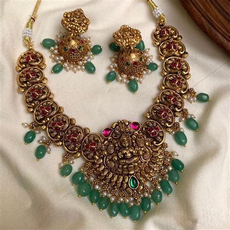 Gold-Toned Lakshmi Padma Peacock Necklace 238 – URVASI LADIES NOVELTIES