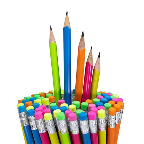Skoodle Triangular Neon Pencil With Rubber Tip