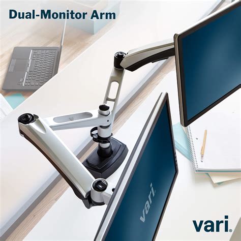 Buy Vari Dual Monitor Arm - VESA Monitor Mount w/ 360 Degree Adjustment ...