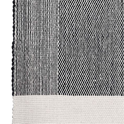 (B854) Found & Fable Agra Black & White Woven Accent Rug, 3x5