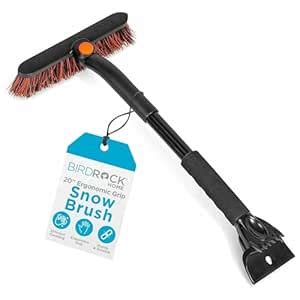 BIRDROCK HOME Snow Moover Small Car Brush and Ice Scraper with Foam ...
