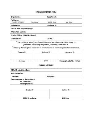 Fillable Online mitict mitpune edu Email Requisition Form - About MIT ...