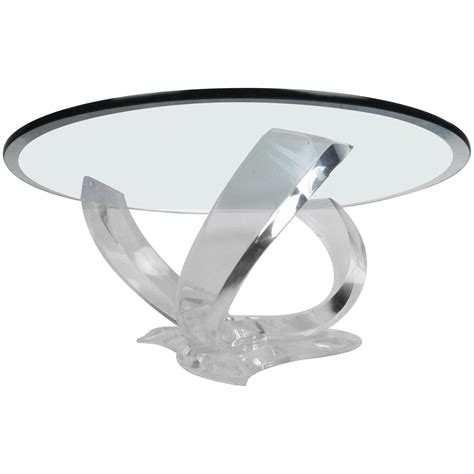 Lucite Waterfall Coffee Table at 1stDibs