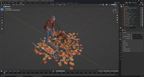 3D model Antique Wheelbarrow and Worker | 3D Molier International
