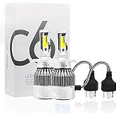 C6 6500K LED Headlight Conversion Bulb - Set of 2 (White) : Amazon.in ...