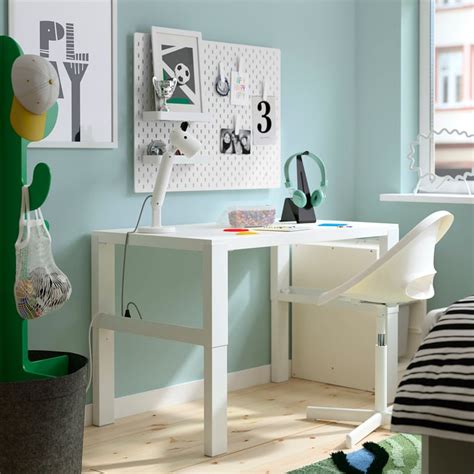 PÅHL desk, height adjustable white, 96x58 cm (373/4x227/8") - IKEA