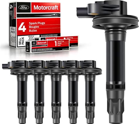 Amazon.com: MAS Juego de 6 bobinas de encendido y 6 bujías de motor ...