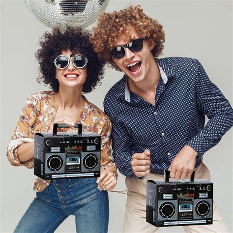 Buy 8 Pieces 80's Party Decorations Include 4 Pieces 80s Theme Boom Box ...
