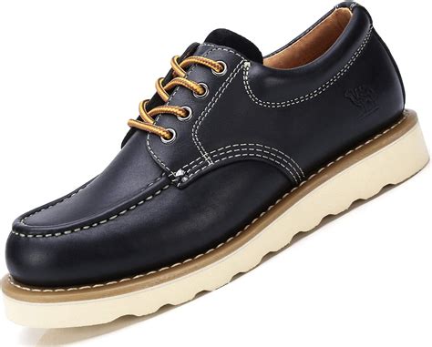 Men's Black Leather Work Shoes at Starr Bergan blog