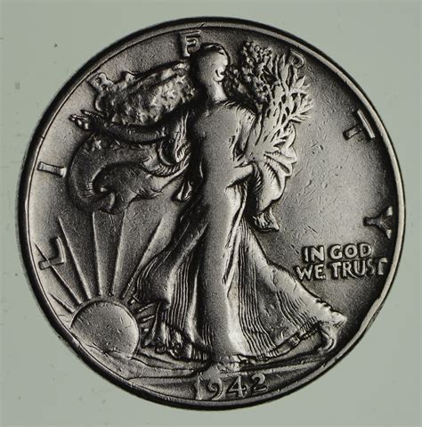 Strong Feather Details - 1942 Walking Liberty Half Dollars - Huge ...