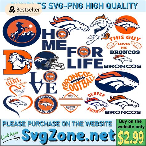Denver-broncos Bundle Svg Logo and N-F-L Logo Svg for Instant - Etsy