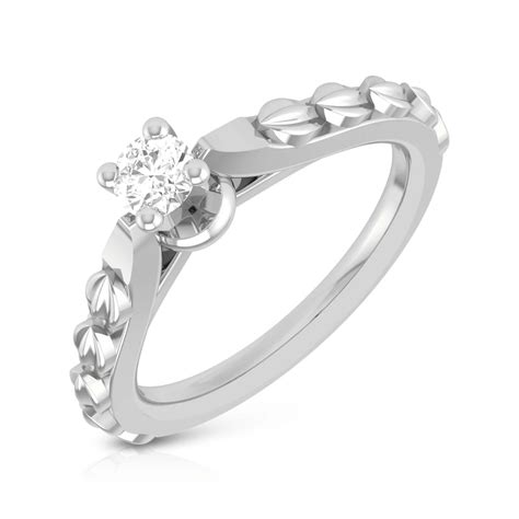 Jewelove™ Rings 0.20cts Solitaire Diamond Platinum Ring for Women JL PT ...