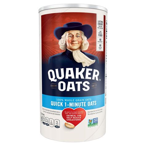 Quaker Whole Grain Oats Quick 1-Minute Oats 18 Oz - Gourmet