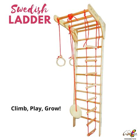 Swedish Ladder for Kids – Multi-Functional Climbing Frame | WoodBee Toys