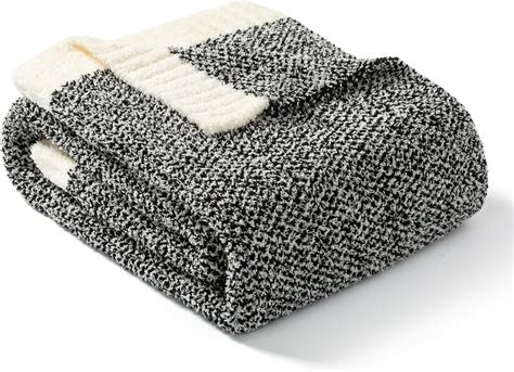 Amazon.com: Snuggle Sac Heather Black Throw Blanket for Couch ...