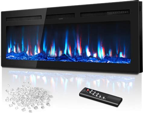Amazon.com: Manastin 50 Inch Electric Fireplace in-Wall Recessed and ...