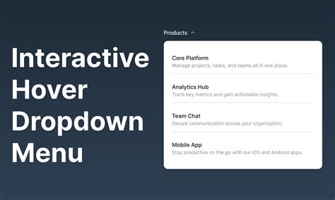 Interactive Hover Dropdown Menu | Figma