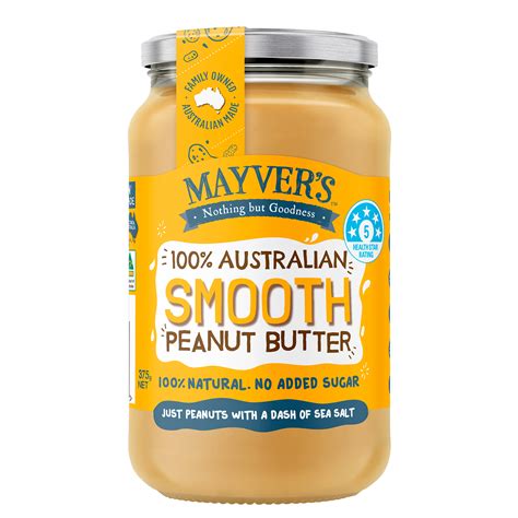 SMOOTH PEANUT BUTTER 375g – Mayver's