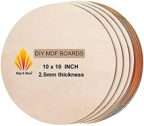 Rise n Shine Round Circle MDF Pine Wood 2.5mm Thick 12 inch MDF Board ...