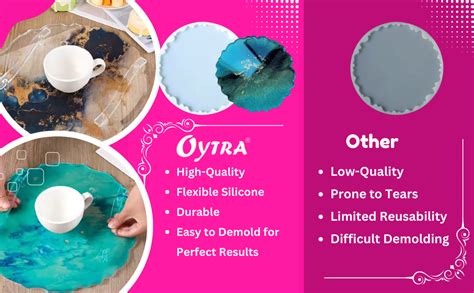 Oytra Resin Mould for Coaster Making Art Agate 8 Inch Silicone Mold for ...
