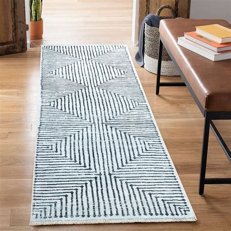 Amazon.com: Bloom Rugs Caria Washable Non-Slip 12 ft Runner - Ivory ...