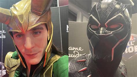 Marvel Unveils Life-Size Black Panther and Loki Wax Statues at NYCC 2022