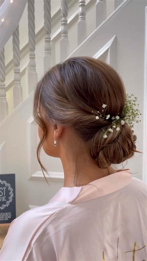 Bridesmaids hairstyle low twist bun – Artofit