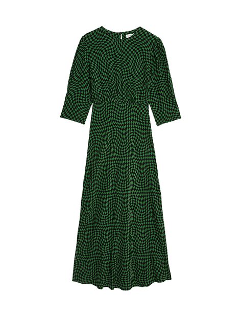 Buy Printed Round Neck Midaxi Column Dress at Marks & Spencer