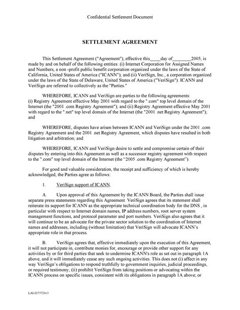 43 Free Settlement Agreement Templates [Divorce/Debt/Employment..]