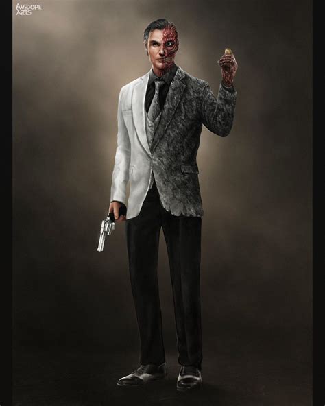 Batman Arkham City Concept Art Two Face