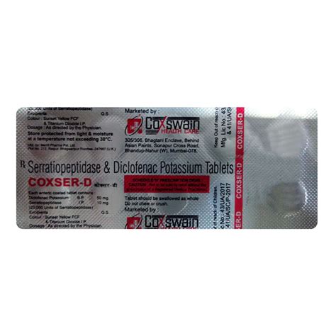 Coxser-D Tablet | Uses, Side Effects, Price | Apollo Pharmacy